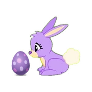 Purple Easter Bunny - Egg